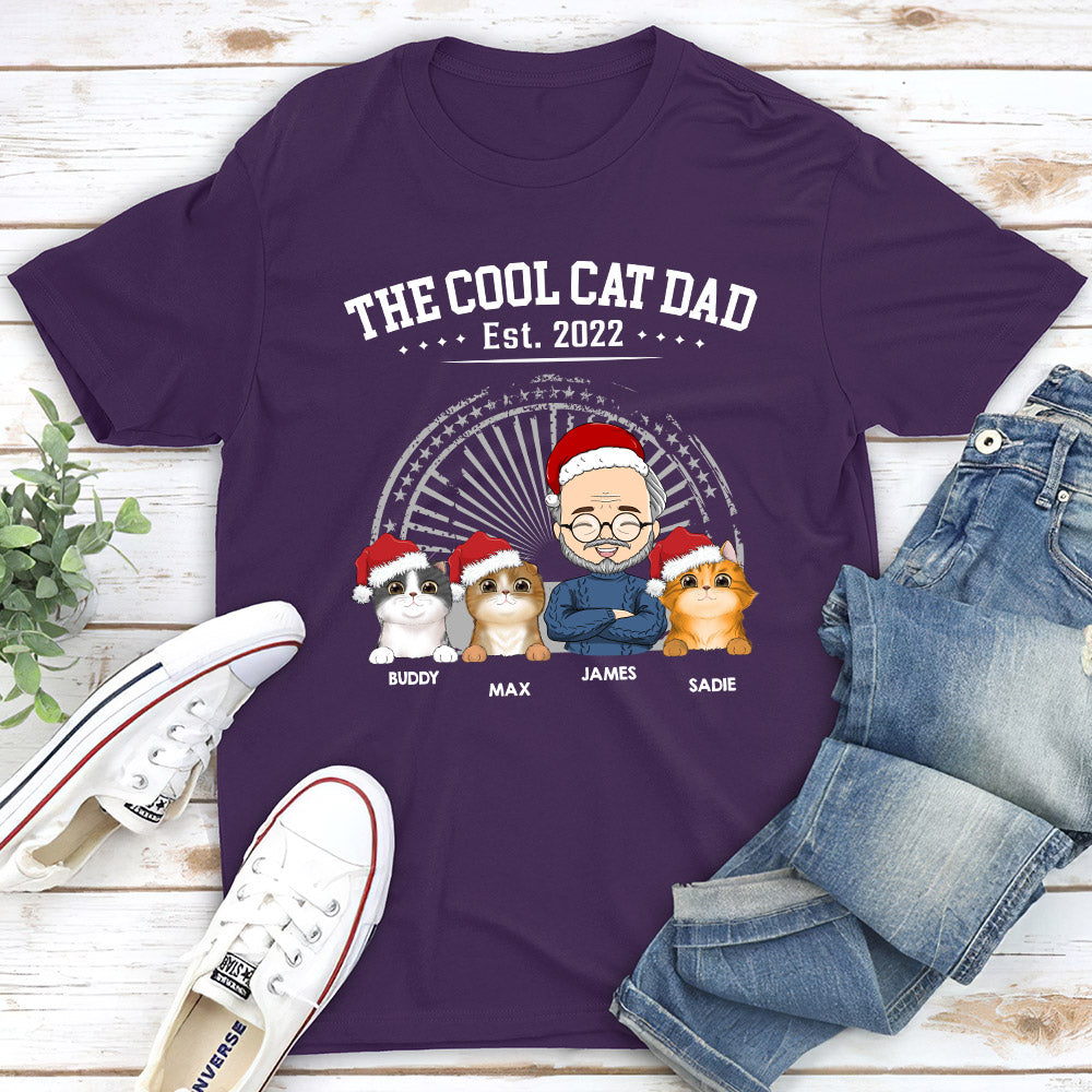 The Awesome Cat Dad - Personalized Custom Unisex T - shirt for Pet Lovers