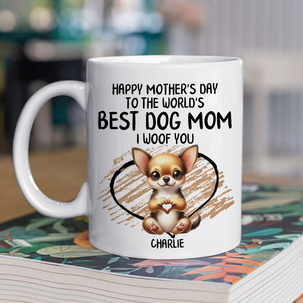 Personalized Heart Sign Mom Coffee Mug - Ideal Gift for Pet Lovers