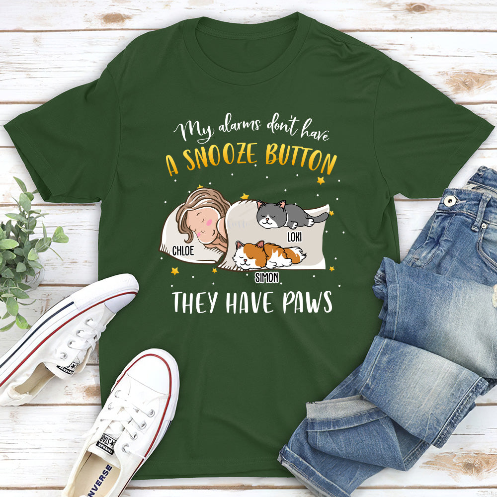 My Alarm Has Paws - Customizable Unisex Personalized Pet Lover T-shirt