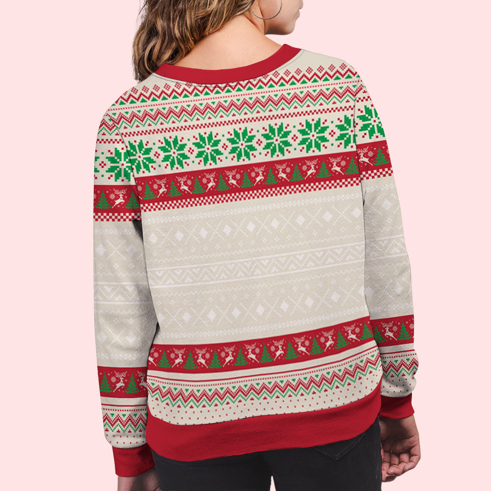 Happy Howlidays - Customizable All-Over Print Personalized Sweatshirt for Pet Lovers