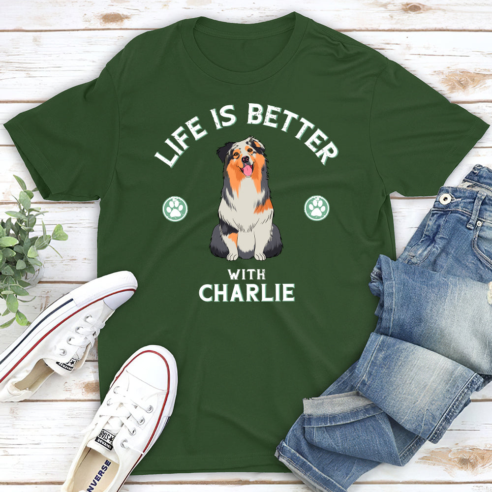 Vintage Life Is Better - Customizable Unisex Personalized Pet Lover T-shirt