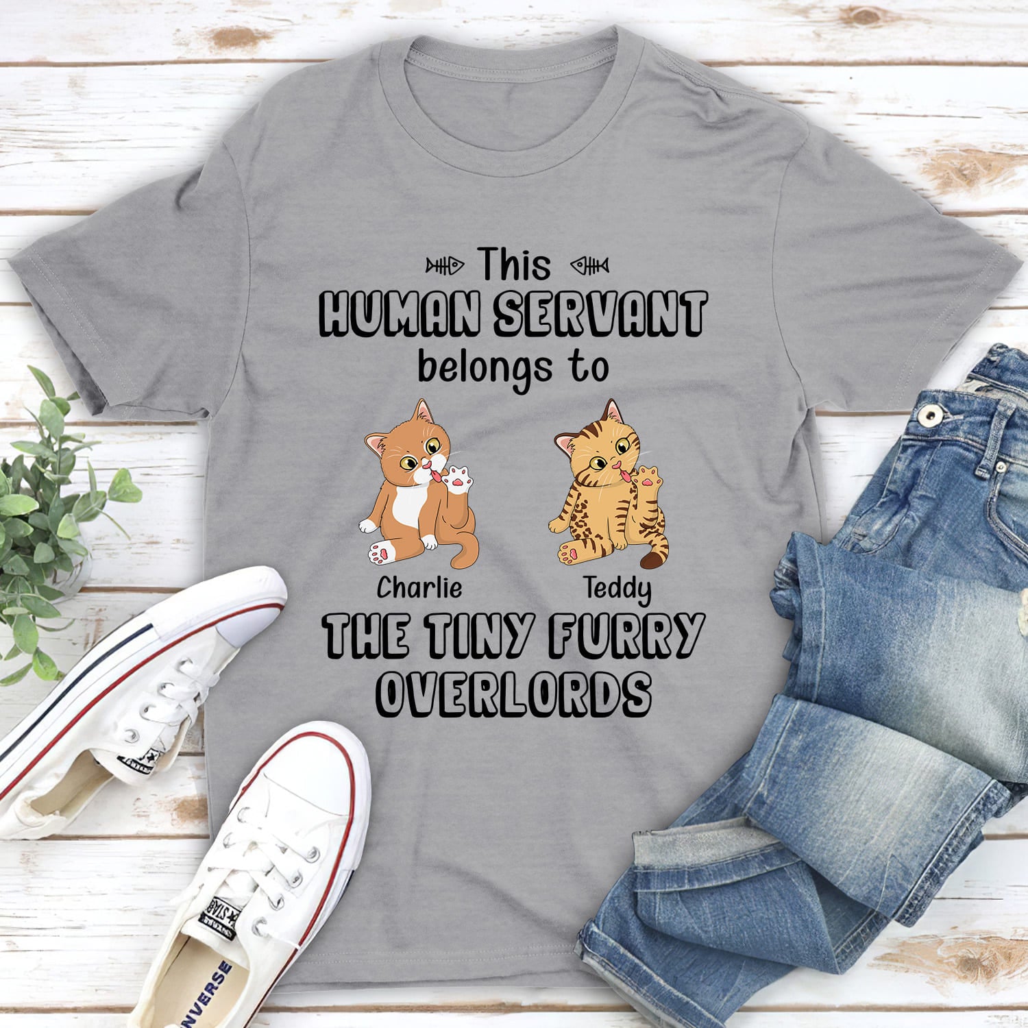 Personalized Unisex T-shirt for Furry Overlords' Owners