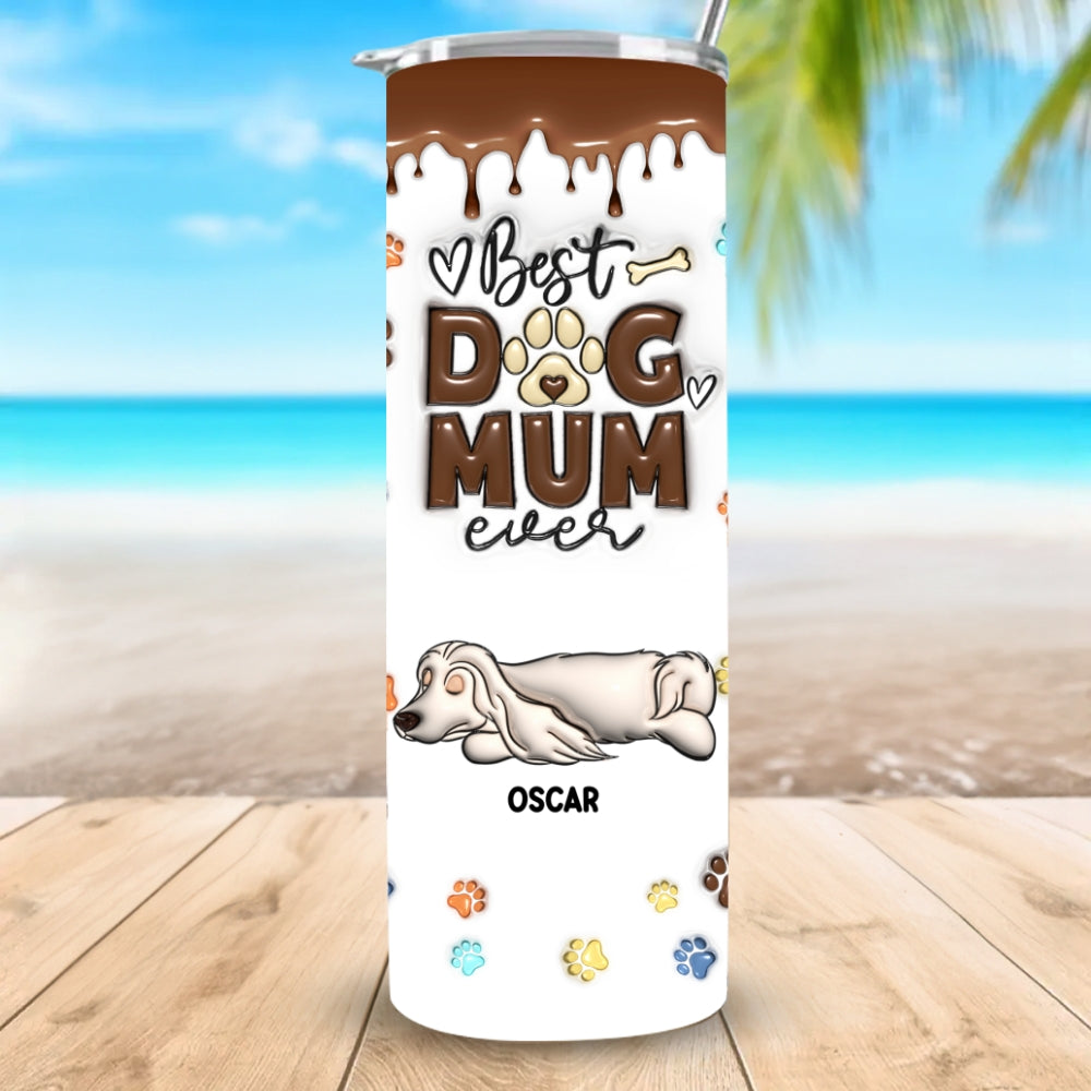 Personalized 3D Inflated Effect Stainless Steel Skinny Tumbler - You're the Best!