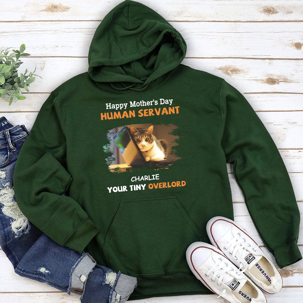 Personalized 'To My Human Servant Mom' Custom Hoodie - Ideal Gift for Pet Lovers