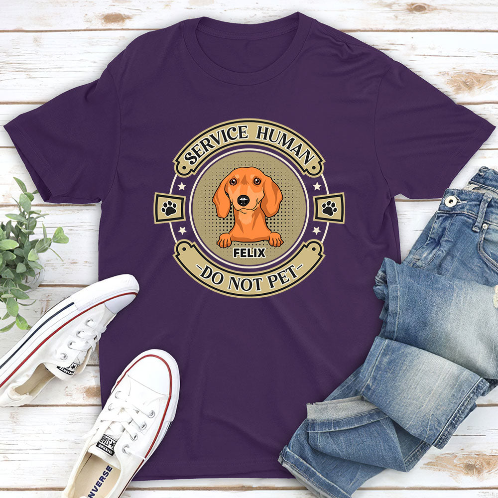 Customizable Unisex Human and Dog Service T-Shirt - Ideal Gift for Pet Lovers