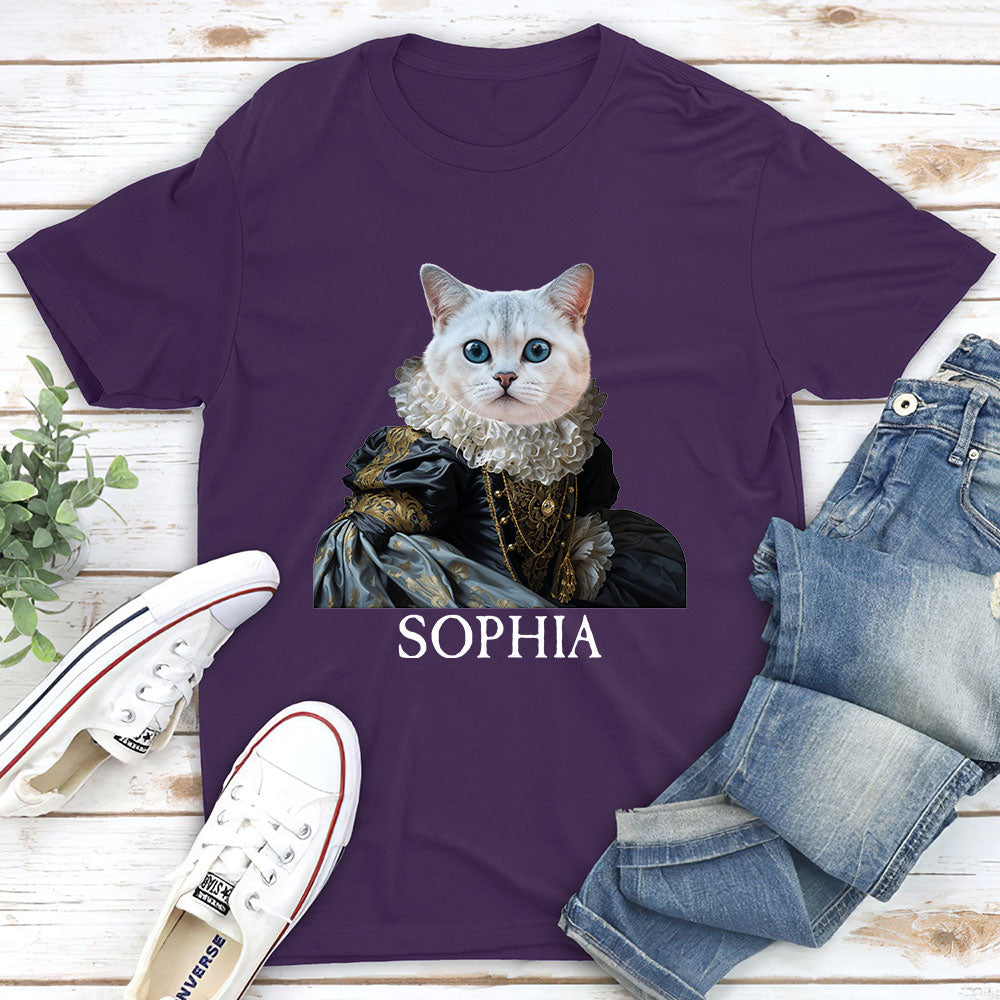 Custom Royal Pet Portrait Personalized Unisex T - Shirt: Ideal Gift for Pet Lovers