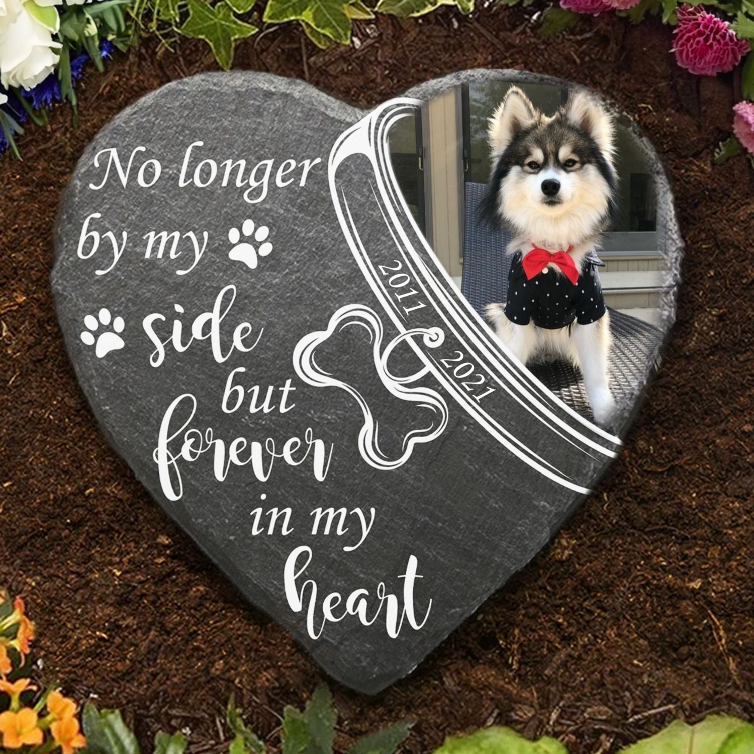 Forever in My Heart - Customizable Pet Memorial Stone for Lasting Remembrance