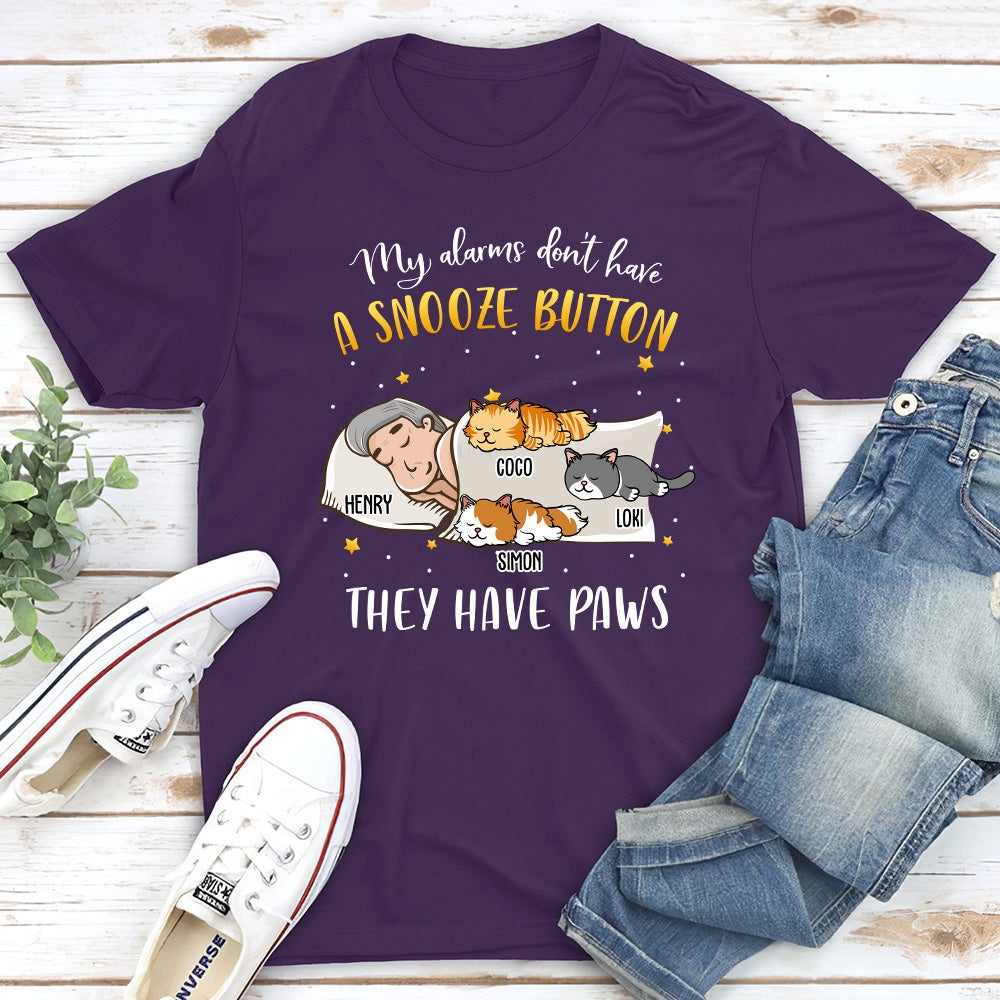 My Alarm Has Paws - Customizable Unisex Personalized Pet Lover T-shirt