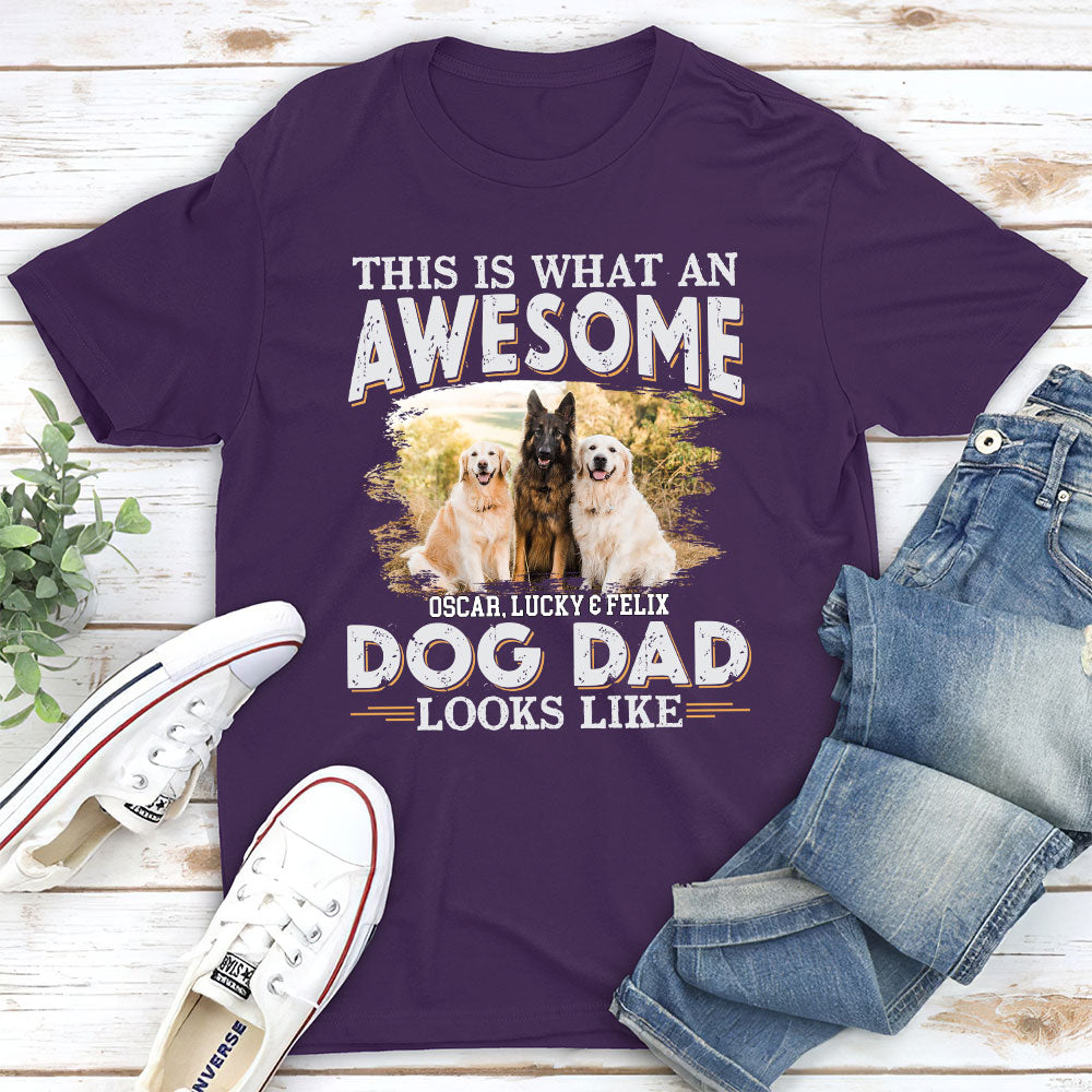 Personalized Custom Unisex Dog Dad Look - Alike Photo T - shirt: Ideal Gift for Pet Lovers