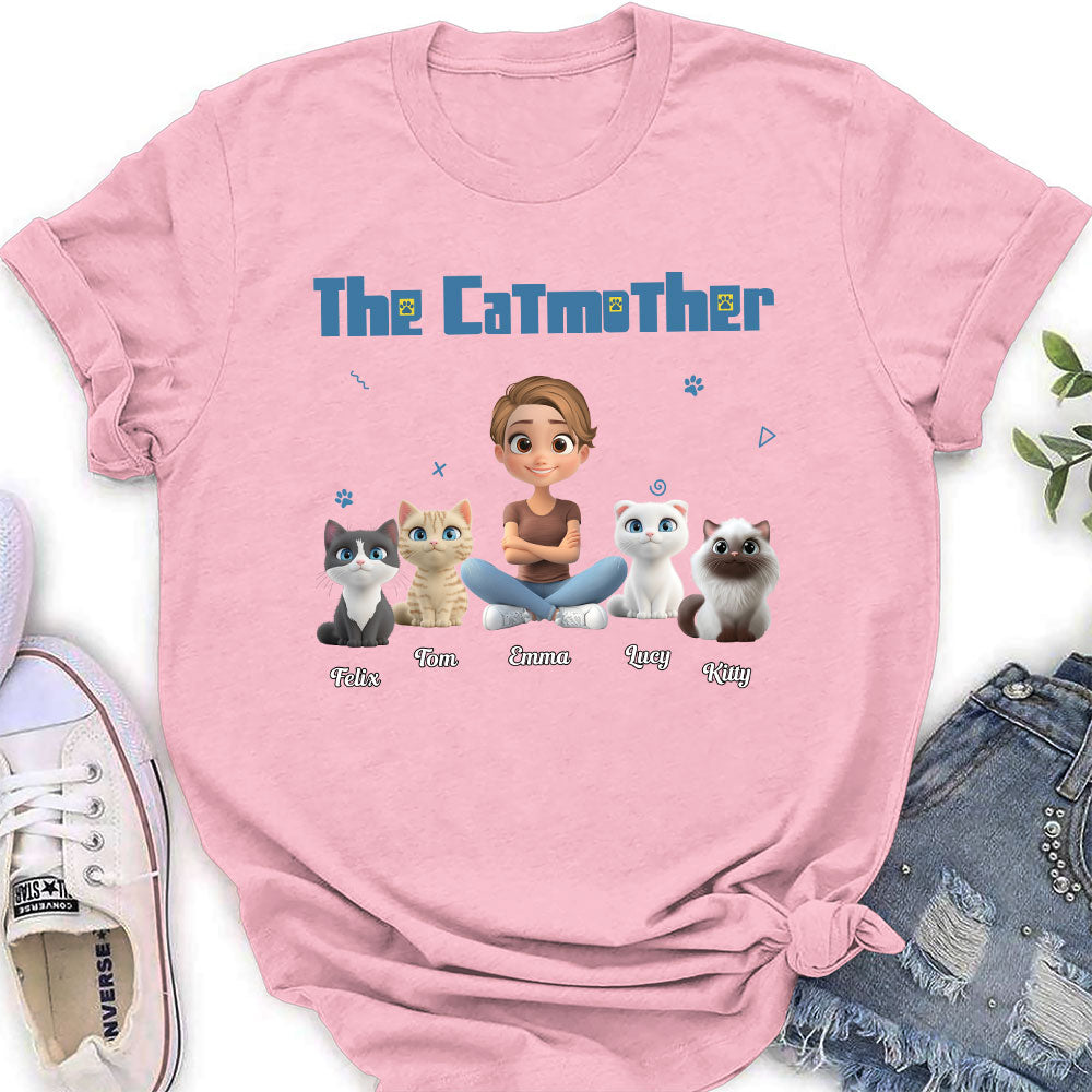Personalized 'I Am The Catmother' Women's T - Shirt: Ideal Gift for Pet Lovers