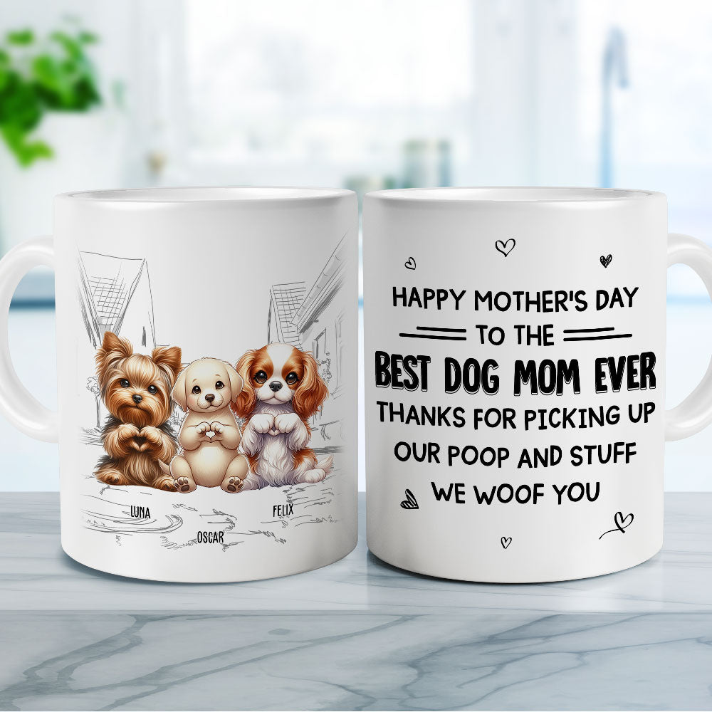 Best Gift for Dog Moms - Personalized Custom Coffee Mug