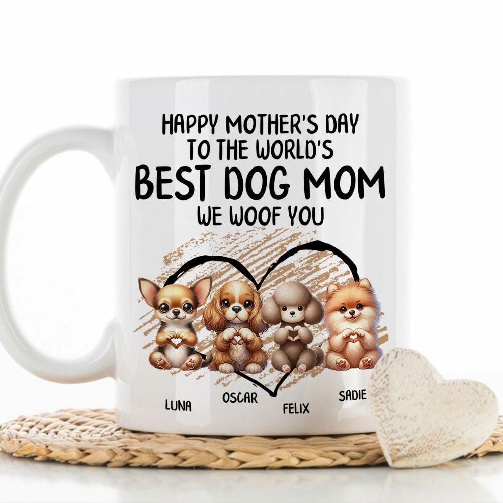 Personalized Heart Sign Mom Coffee Mug - Ideal Gift for Pet Lovers