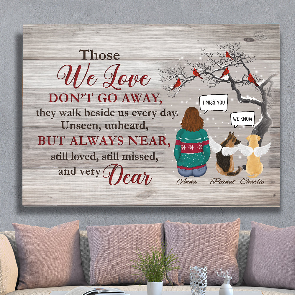 Personalized Custom Canvas Print: Cherish Those We Love and Furry Friends Forever