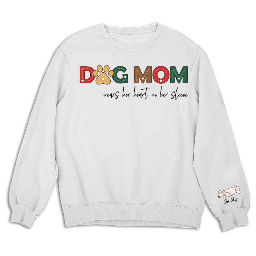 Personalized Dog Mom Heart Version 2 Custom Sweatshirt - Ideal Gift