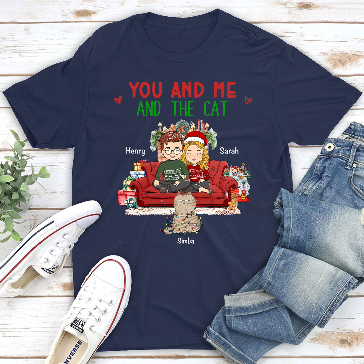 You Me Cat - Customizable Unisex Personalized T-shirt for Pet Lovers