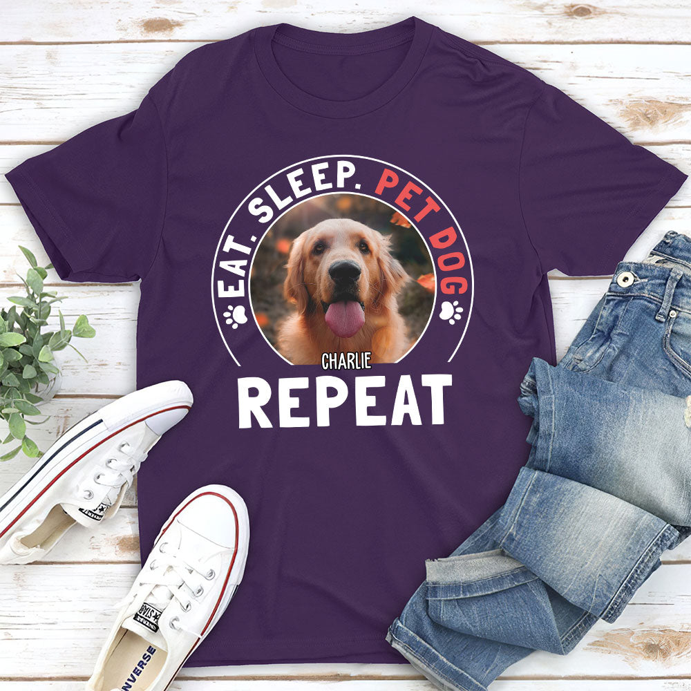 Personalized Custom Unisex Pet Dog Repeat T-shirt - Ideal Gift for Pet Lovers