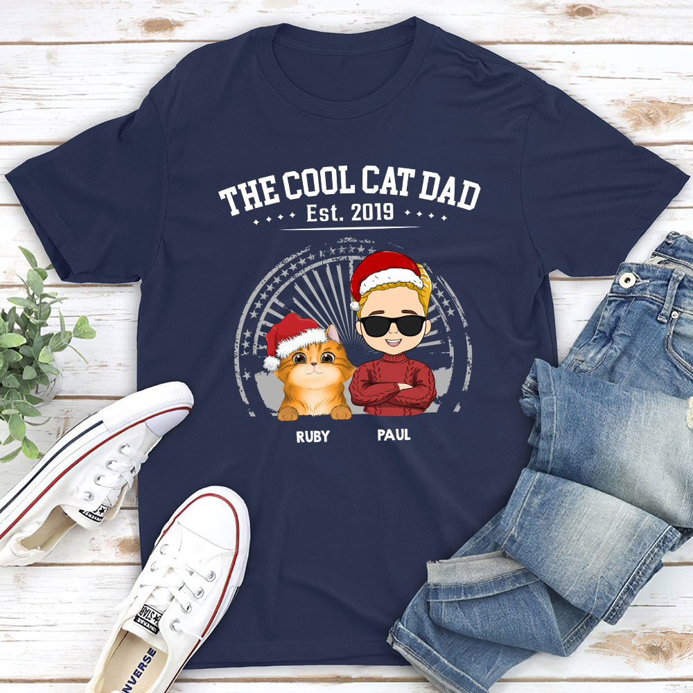 The Awesome Cat Dad - Personalized Custom Unisex T - shirt for Pet Lovers