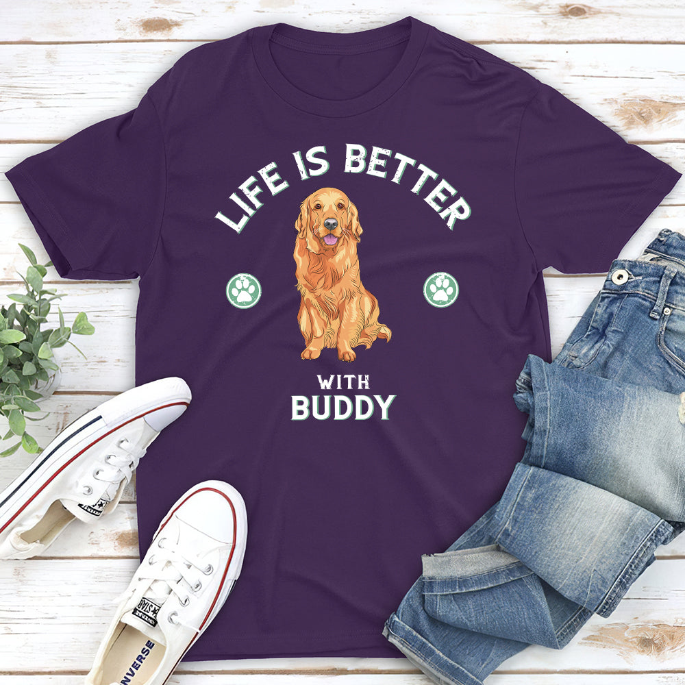 Vintage Life Is Better - Customizable Unisex Personalized Pet Lover T-shirt