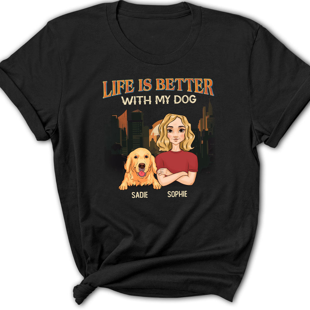 Personalized Women's 'Life Is Better With My Pets' T-shirt - Ideal Gift for Pet Lovers