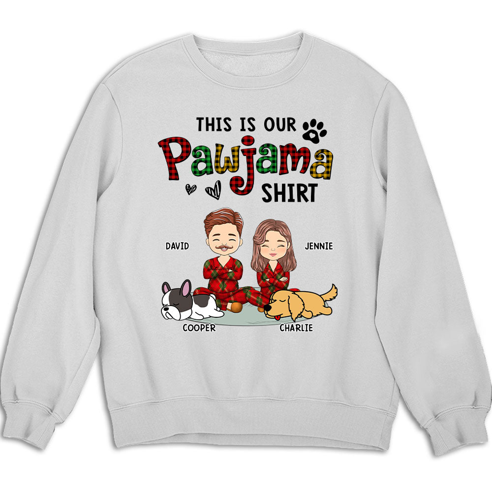 Customizable Pawjama Shirt for Couples - Personalized Pet Lover's Sweatshirt