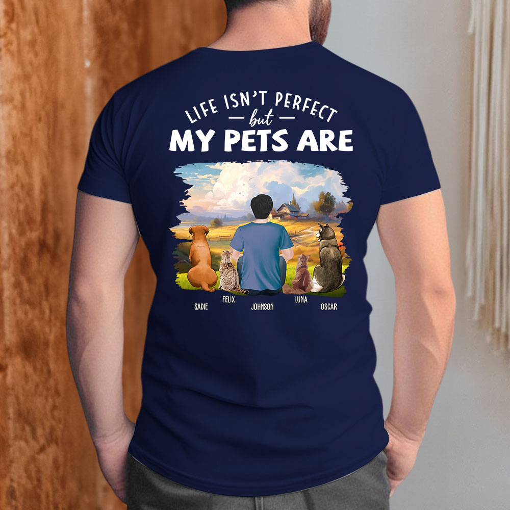 Customizable Unisex Personalized Dog and Cat T-shirt - Ideal Gift for Pet Lovers