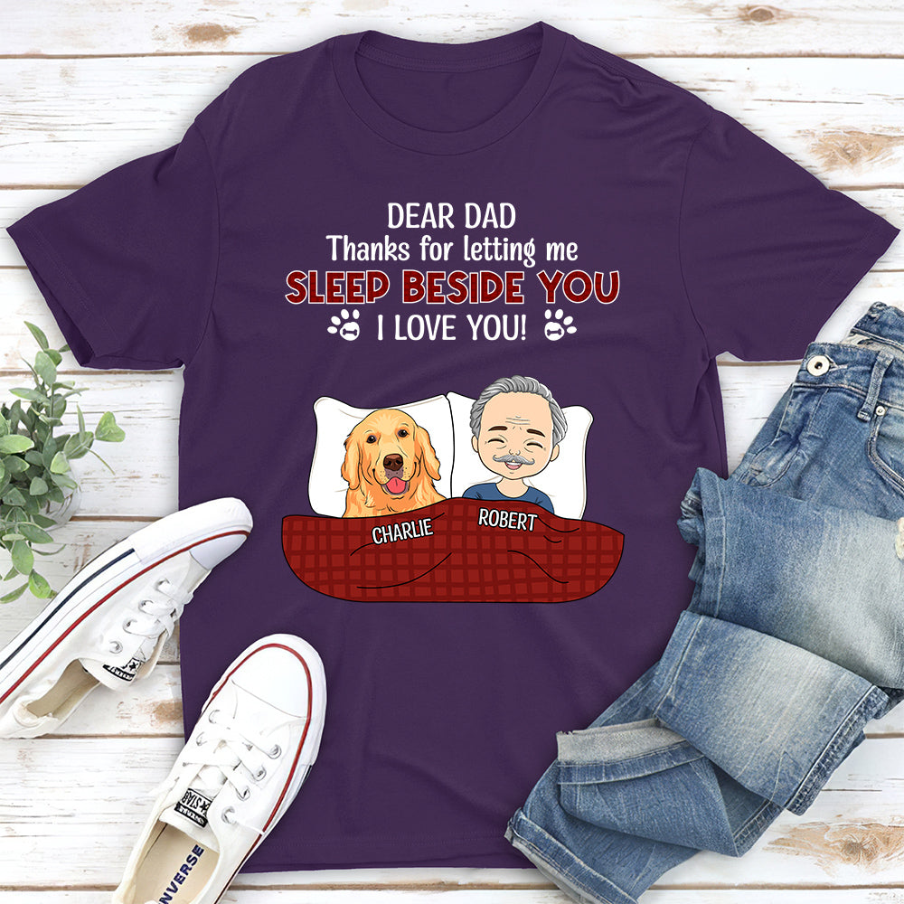 Personalized Unisex Sleep Beside You Pet Lover T-shirt