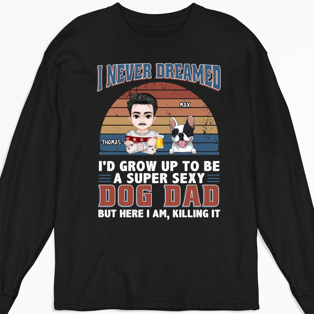 Personalized Custom Super Sexy Dog Mom & Dad Women's Long Sleeve T-shirt - Ideal Gift for Pet Lovers