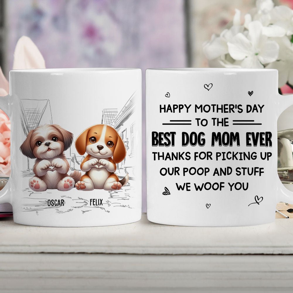 Best Gift for Dog Moms - Personalized Custom Coffee Mug