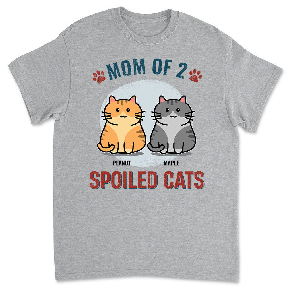 Personalized Unisex Cat Mom T-shirt for Spoiled Feline Kids