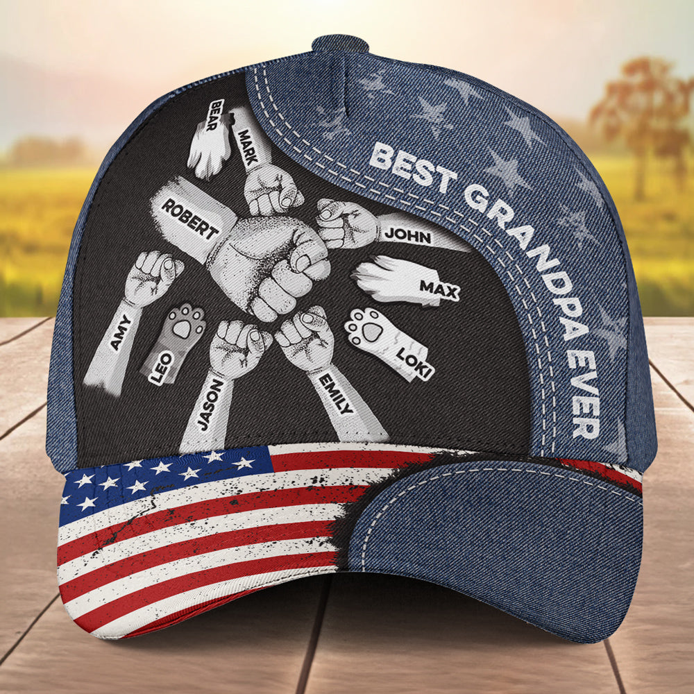 Best Dog Papa Ever Version 2 - Personalized Custom Cap