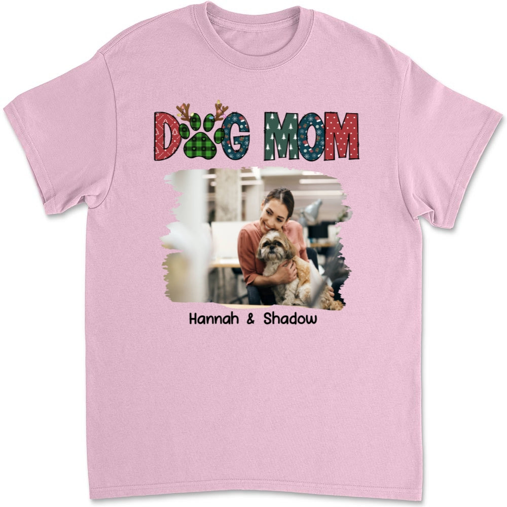 Personalized Custom Unisex 'My Lovely Dog Mom' Photo T-shirt - Ideal Gift for Pet Lovers