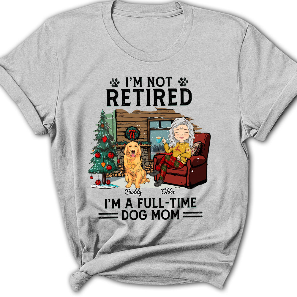 Personalized Full - time Dog Mom Winter Women's T - Shirt