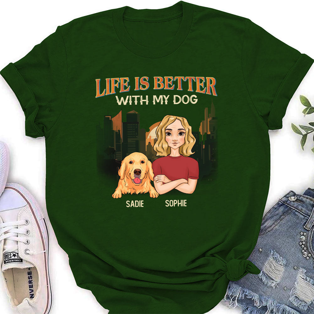 Personalized Women's 'Life Is Better With My Pets' T-shirt - Ideal Gift for Pet Lovers