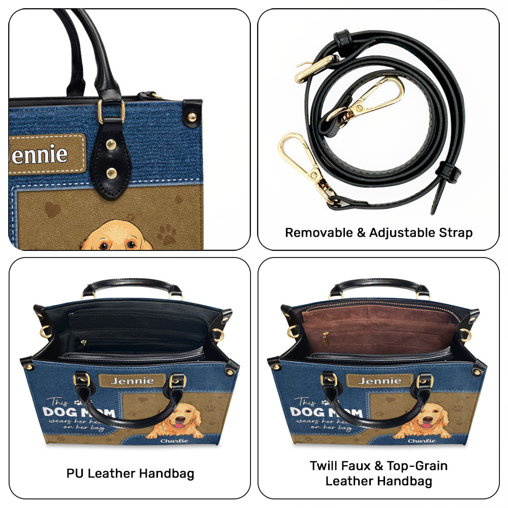 Personalized Custom Leather Handbag for Dog Moms