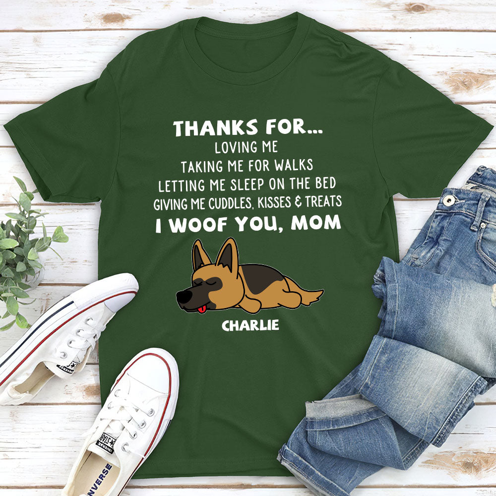 Personalized Unisex 'Thanks For Loving Me' T-shirt - Ideal Gift for Pet Lovers
