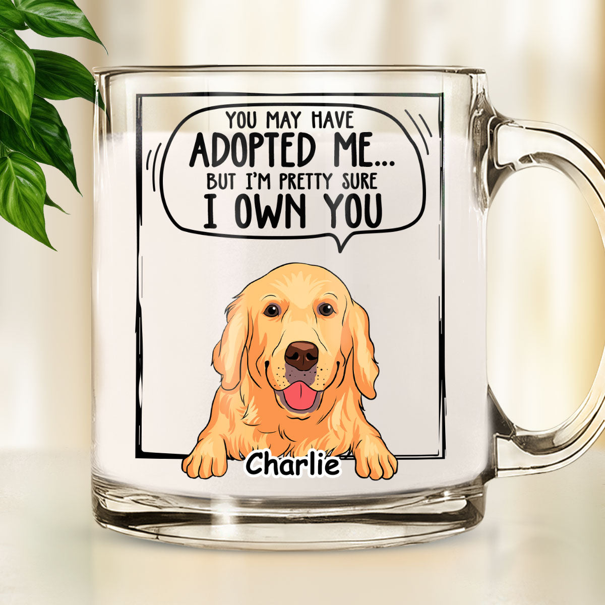 Pretty Sure - Customizable Personalized Glass Mug for Unique Beverage Experiences