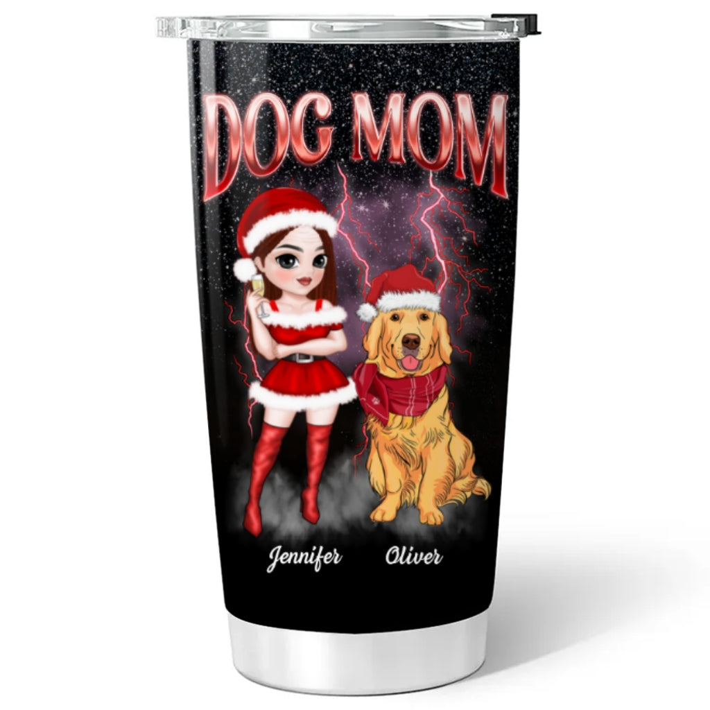 Customizable Vintage Dog Mom Tumbler - Personalized for You