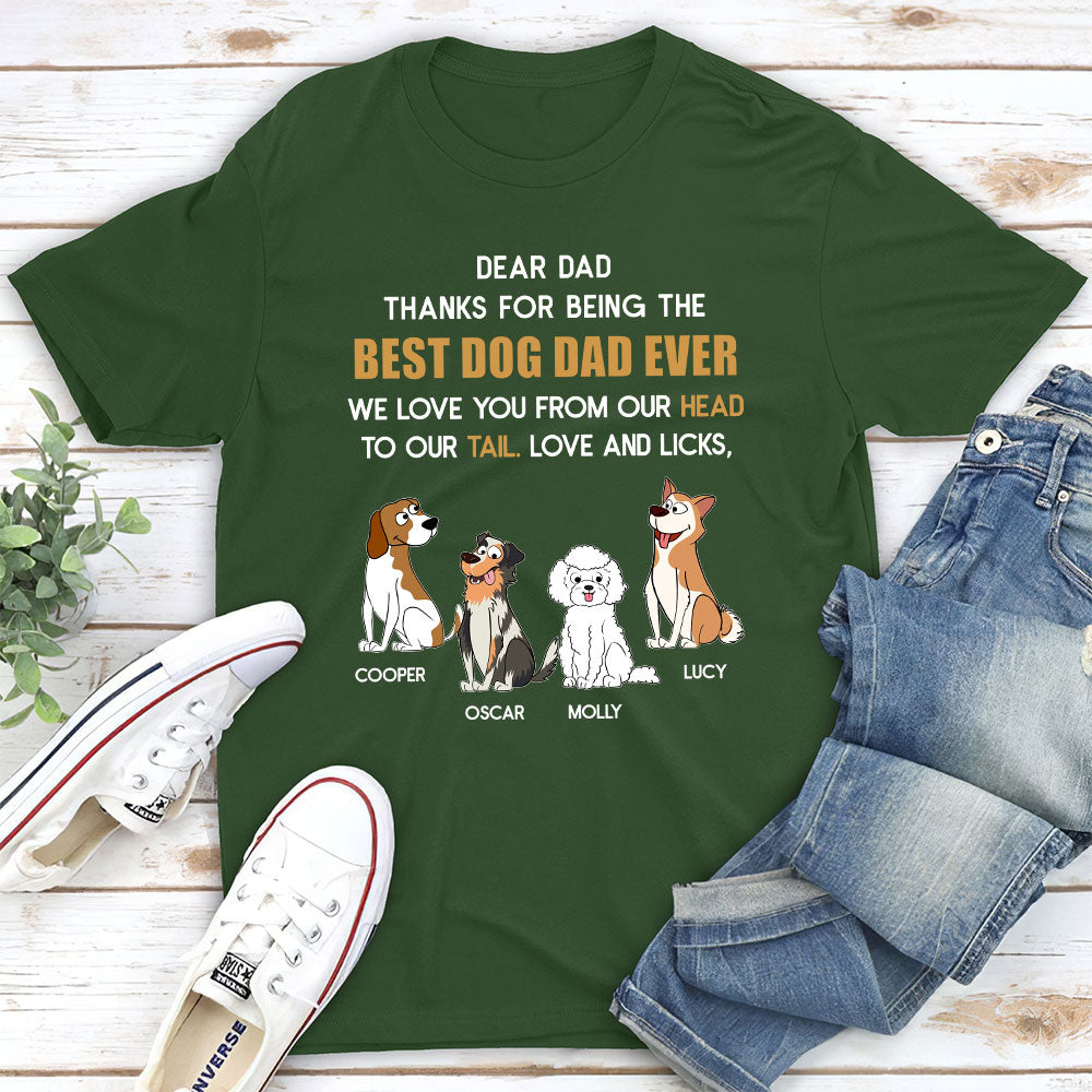Personalized 'I Love You From My Head To My Tail' Unisex T - shirt for Pet Lovers