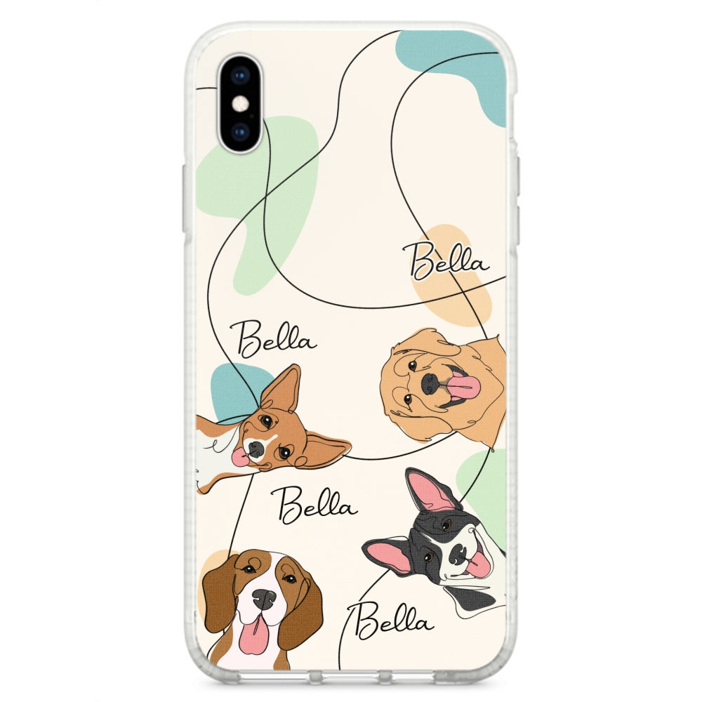 Adorable Customizable Dog Line Personalized Phone Case