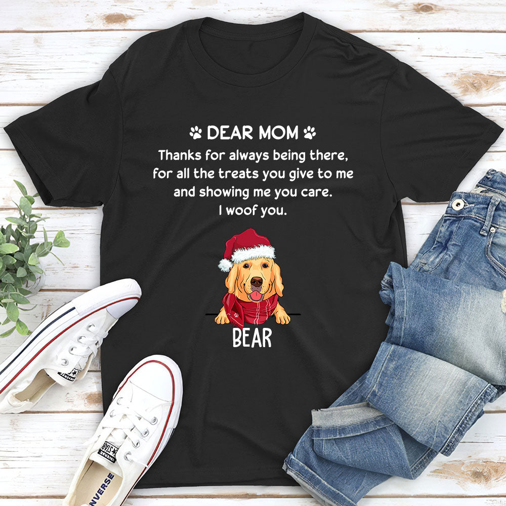 Customizable Thank You Dog Mom/Dad Unisex T-shirt - Ideal Gift for Pet Lovers