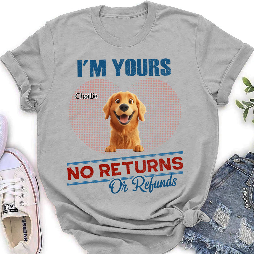 Personalized Custom Women's 'No Returns Or Refunds' T-shirt for Kids and Pet Lovers