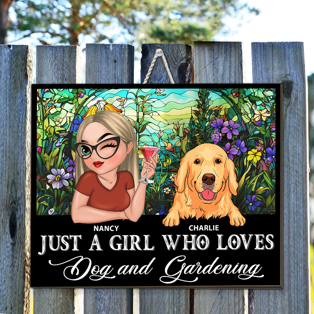 Personalized Custom Wood Sign: Ideal for Dog Lovers and Garden Enthusiasts