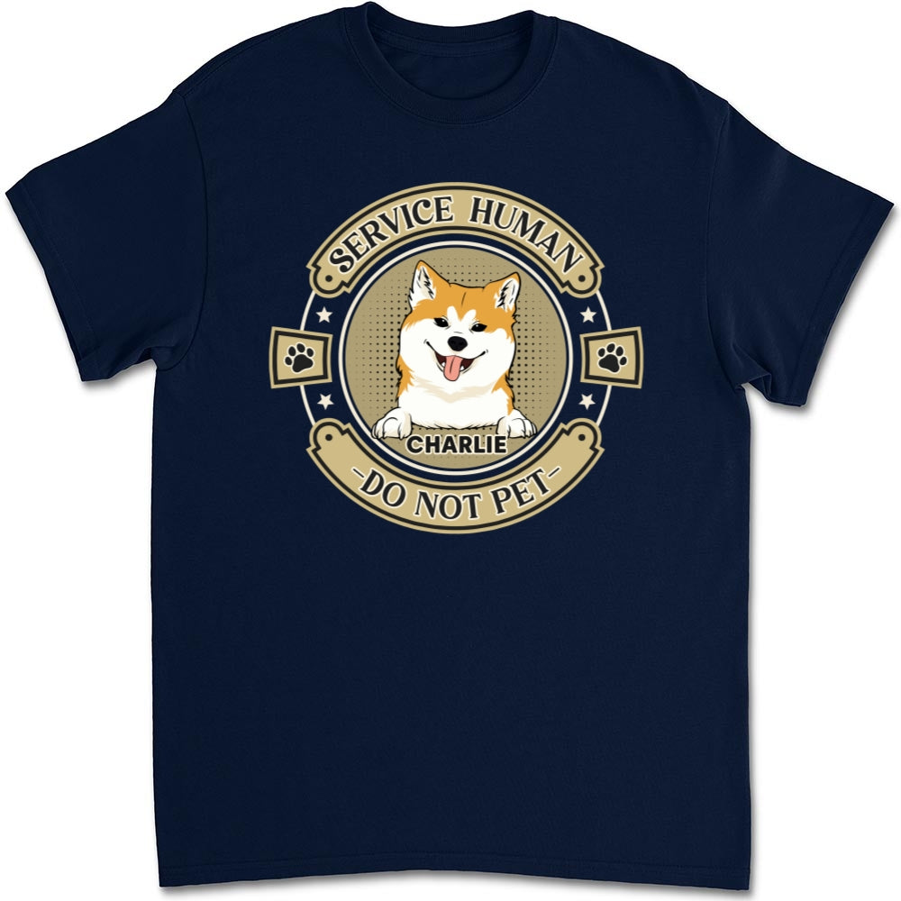 Customizable Unisex Human and Dog Service T-Shirt - Ideal Gift for Pet Lovers