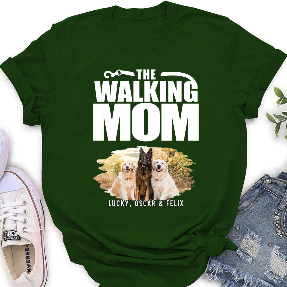 Walking Mom - Customizable Personalized Women's Pet Lover T-shirt