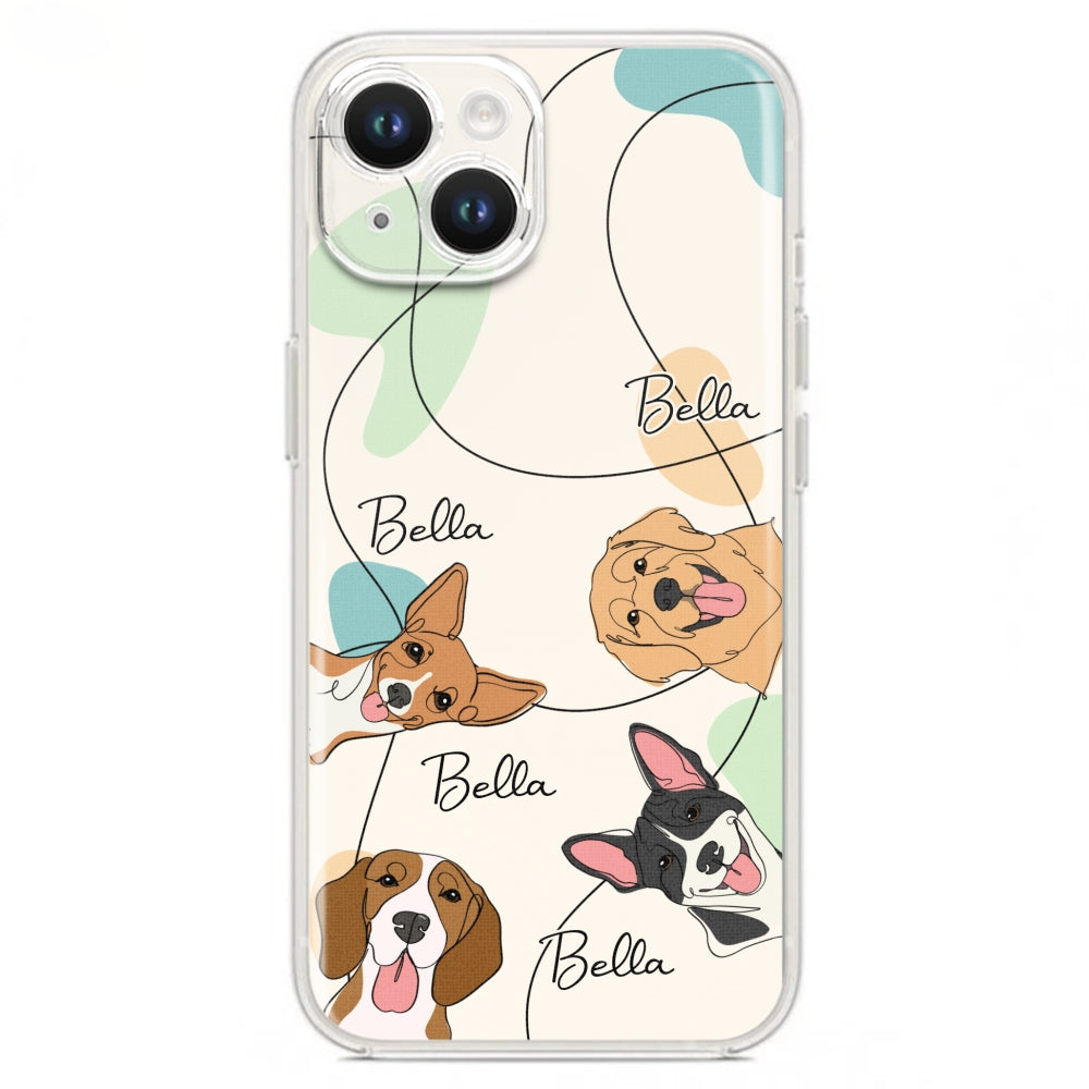 Adorable Customizable Dog Line Personalized Phone Case