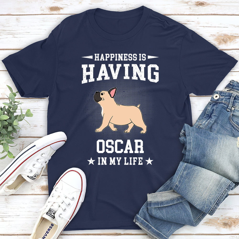 Personalized Unisex 'My Happiness In Life' Pet Lover T-shirt