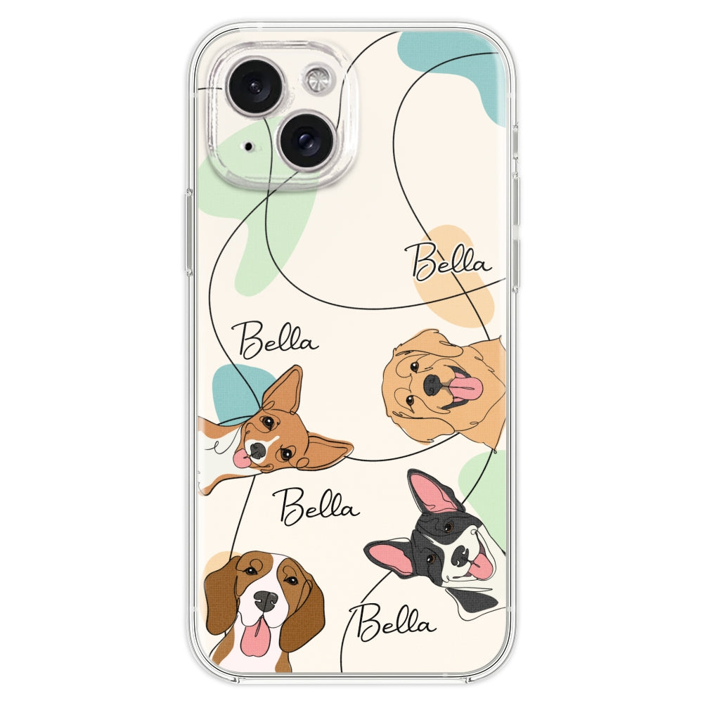Adorable Customizable Dog Line Personalized Phone Case