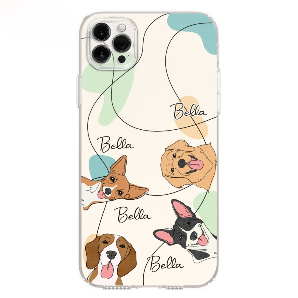 Adorable Customizable Dog Line Personalized Phone Case