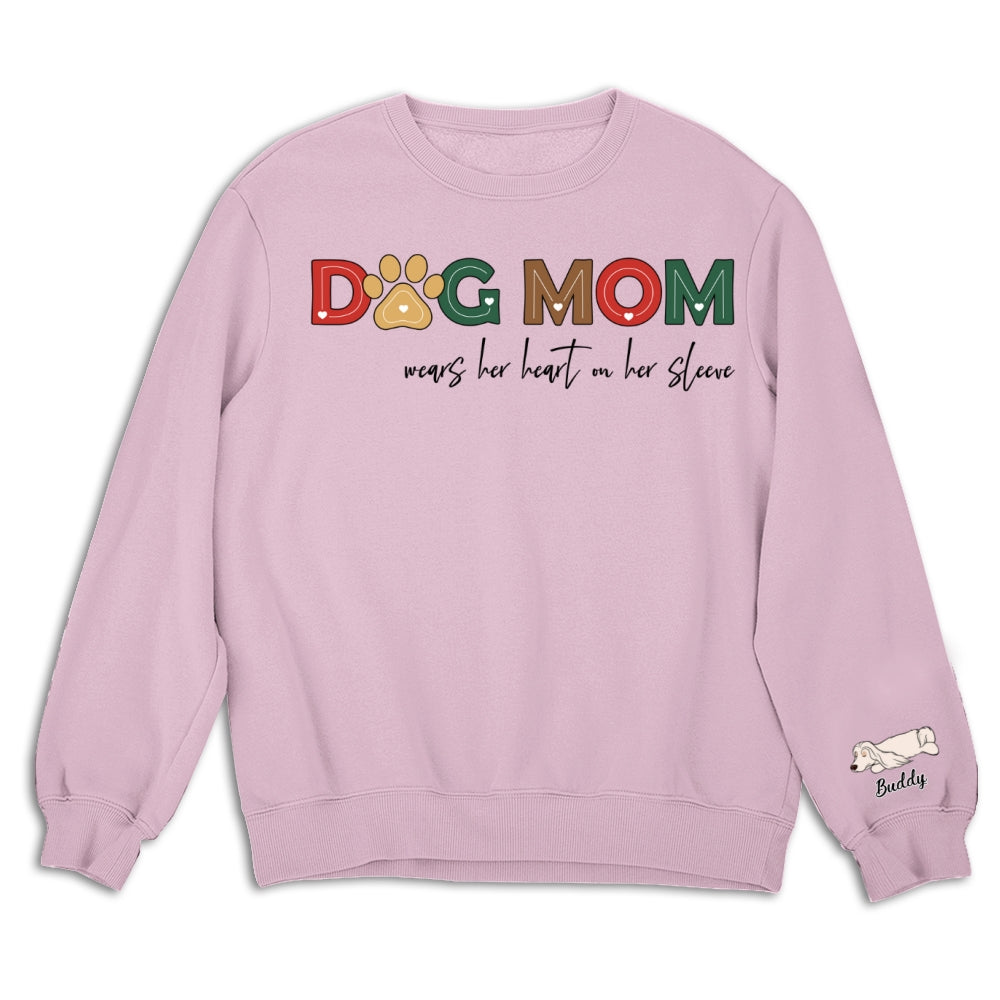 Personalized Dog Mom Heart Version 2 Custom Sweatshirt - Ideal Gift