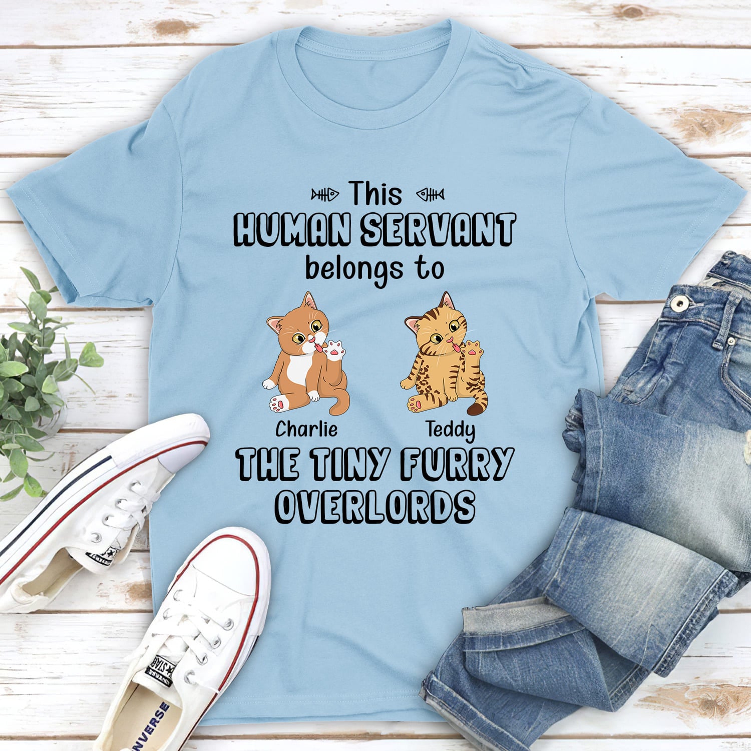 Personalized Unisex T-shirt for Furry Overlords' Owners